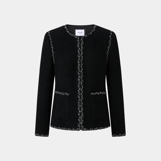 ports 1961 TIMELESS CHIC TWEED JACKET BLACK