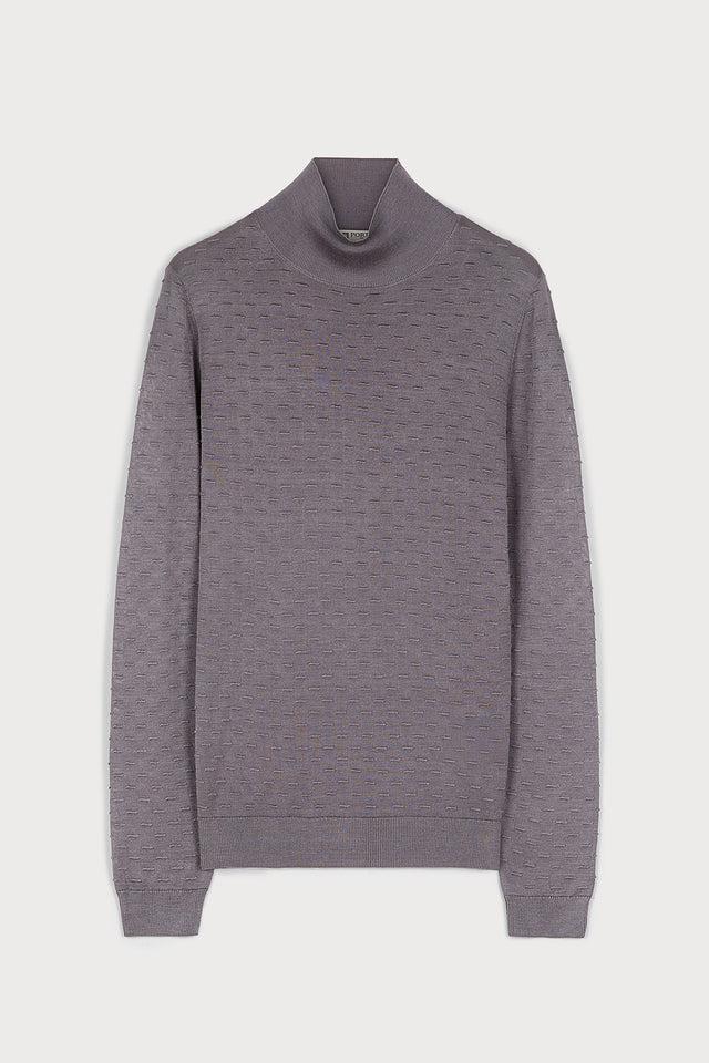 ports 1961 TURTLENECK SILK SWEATER 574-TEA BROWN