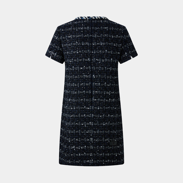Ports 1961 TWEED PATTERNED DRESS NAVY MIX