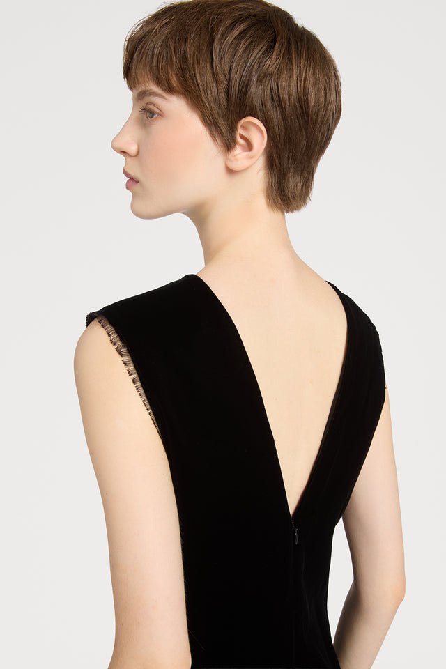 Ports 1961 VELVET BLACK DRESS 999-BLACK