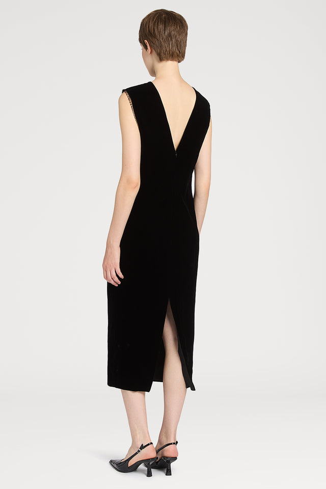 Ports 1961 VELVET BLACK DRESS 999-BLACK