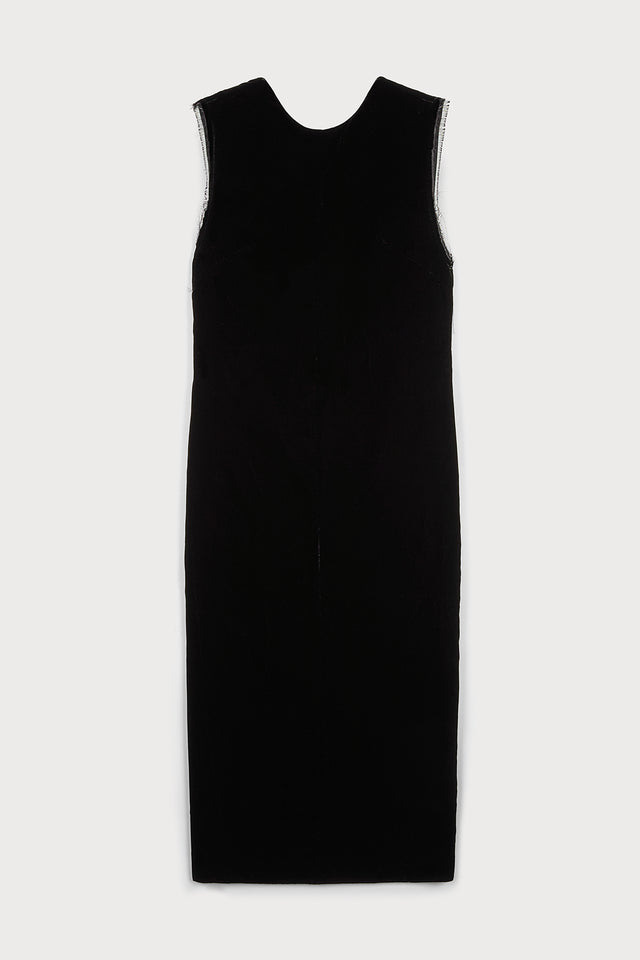 ports 1961 VELVET BLACK DRESS 999-BLACK