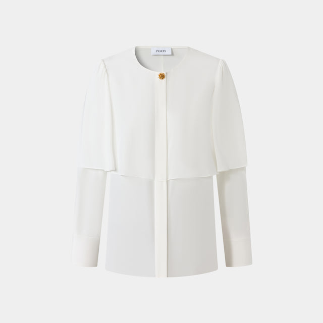 ports 1961 WHITE CAPE SHIRT CREAM