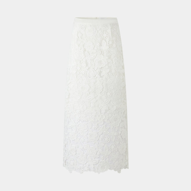 ports 1961 WHITE LACE PENCIL SKIRT WHITE