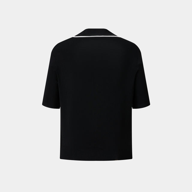 Ports 1961 WHITE TRIMMING SHIRT KNIT BLACK