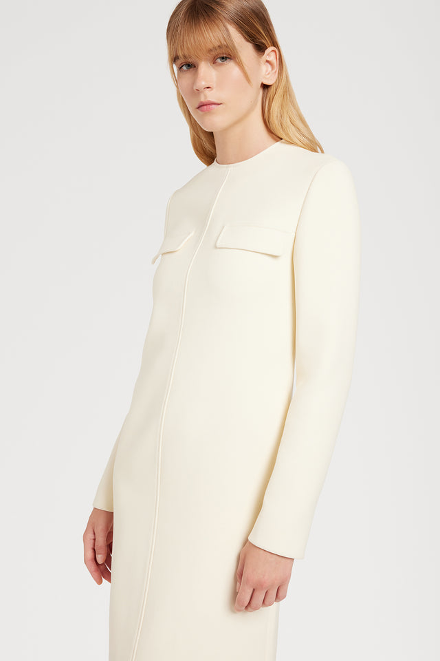 Ports 1961 WHITE WOOL DRESS 171-IVORY