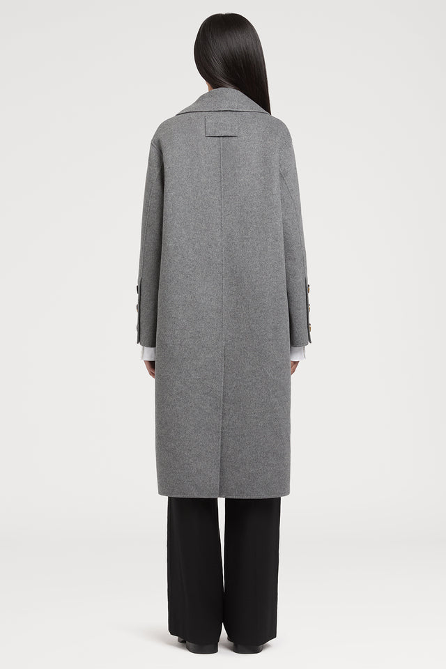Ports 1961 WOOL AND CASHMERE COAT 107-DK GREY MEL