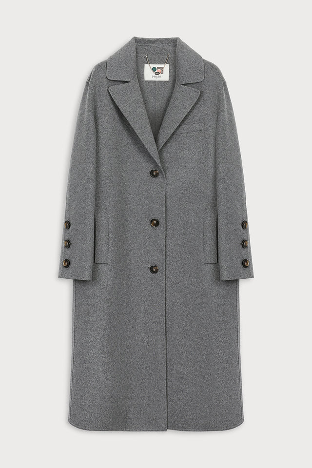 ports 1961 WOOL AND CASHMERE COAT 107-DK GREY MEL