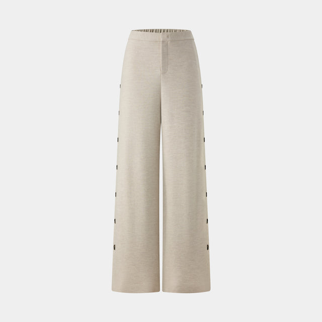 ports 1961 WOOL-CASHMERE WIDE LEG PANTS OATMEAL