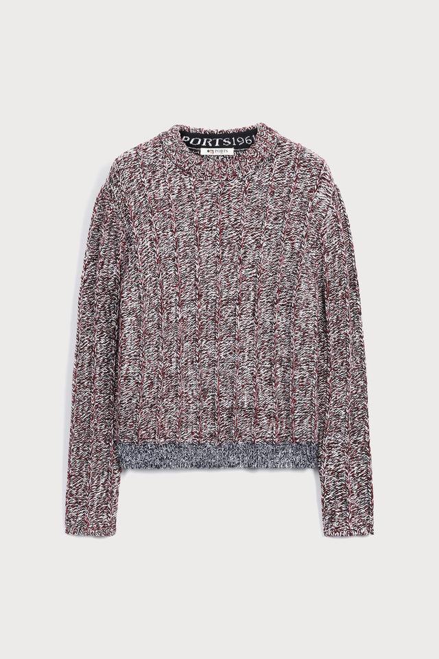 ports 1961 WOOL MIX KNITWEAR F40-BURGENDY MIX