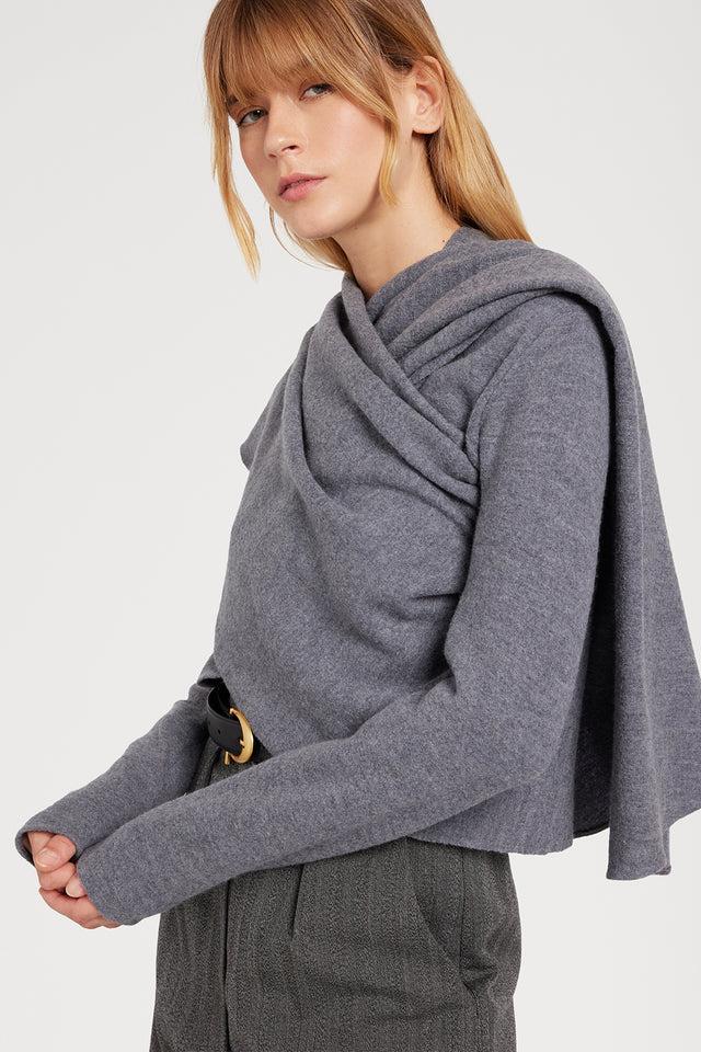 Ports 1961 WOOL WRAP SCARF KNITWEAR 578-VOLCANIC