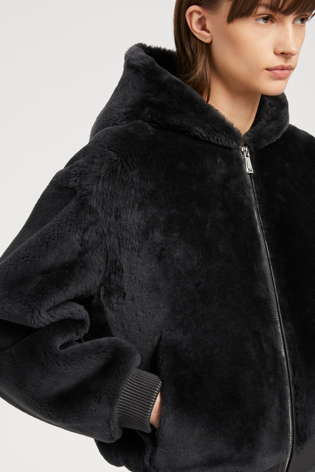 Ports 1961 ZIP FRONT FUR COAT 946-SMOG