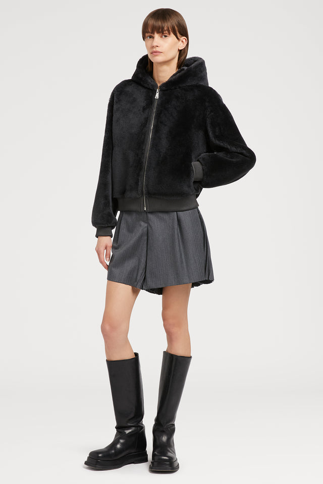Ports 1961 ZIP FRONT FUR COAT 946-SMOG