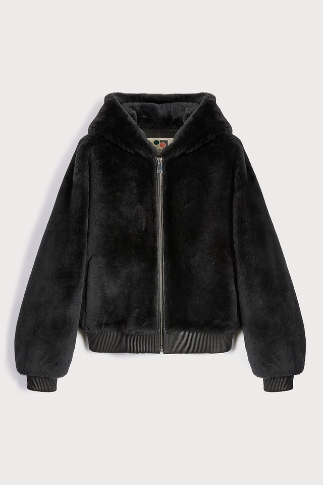 ports 1961 ZIP FRONT FUR COAT 946-SMOG