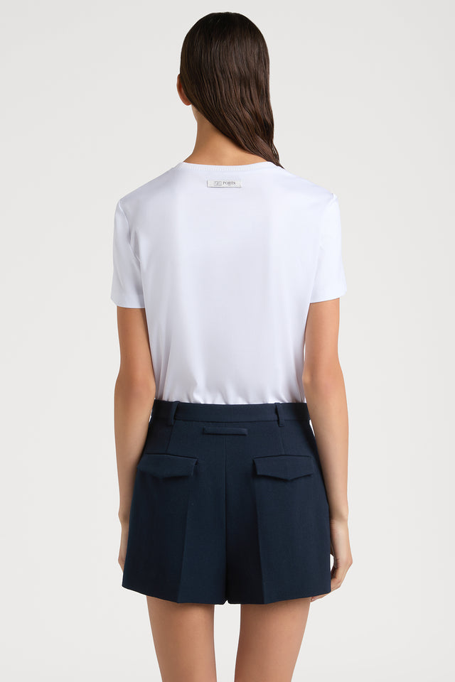 Ports 1961 PORTS INFINITY LOGO ADORNED IN TWEED SHADOW PRINTED T-SHIRT 100-OFF WHITE