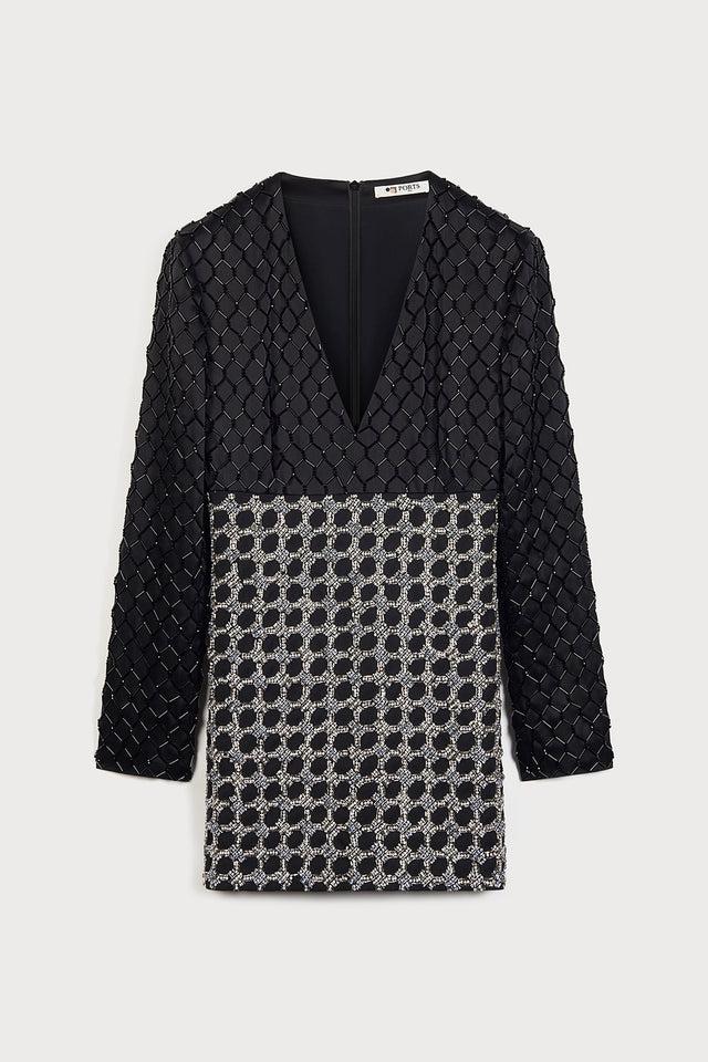 ports 1961 RADIATING OPULENCE IN AN ENCHANTING GOWN 999-BLACK