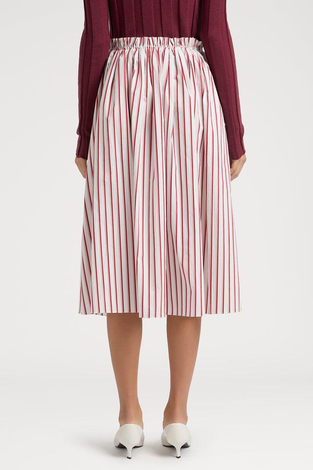 Ports 1961 RED STRIPED SKIRT FROM AMALFI S17-WHITE+PINK
