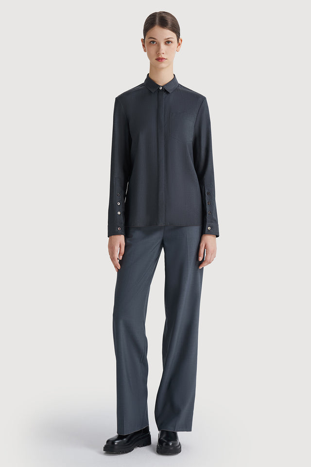 Ports 1961 REFINED SUIT SET TROUSERS 950-GREY STONE