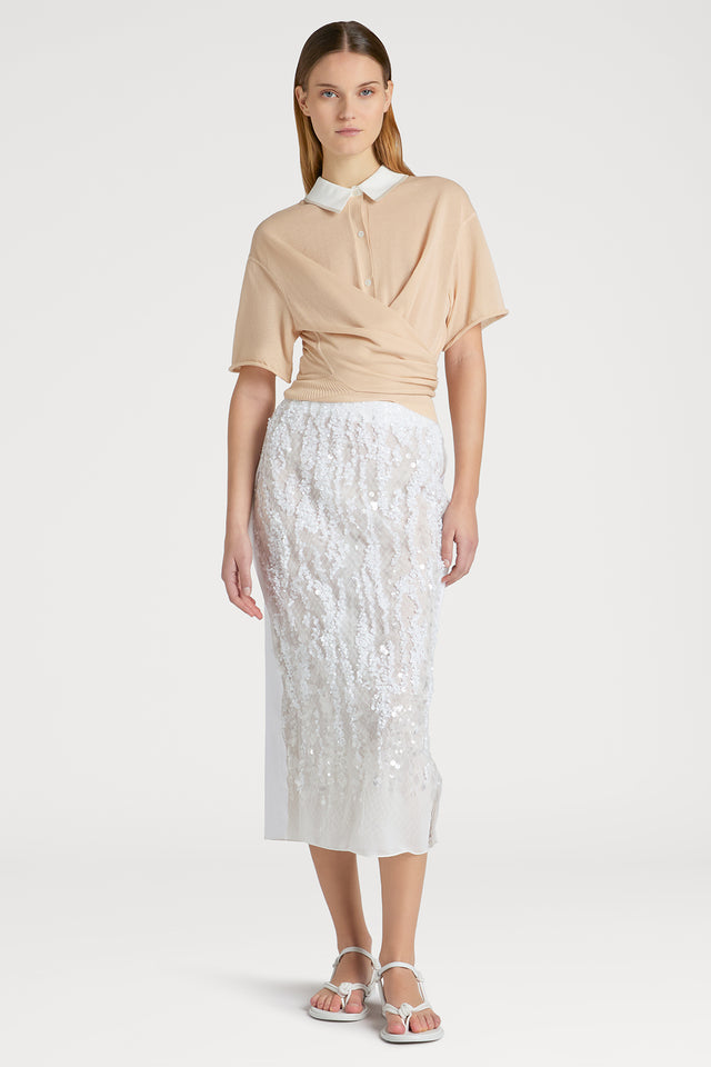 Ports 1961 SHIMMERING WHITE DELIGHT SKIRT 110-OPTIC WHITE