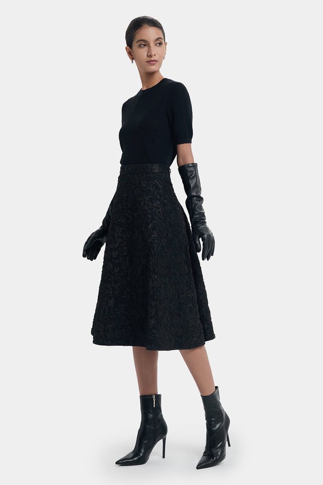 Ports 1961 SHORT SLEEVES CASHMERE POLYAMIDE KNITWEAR BLACK