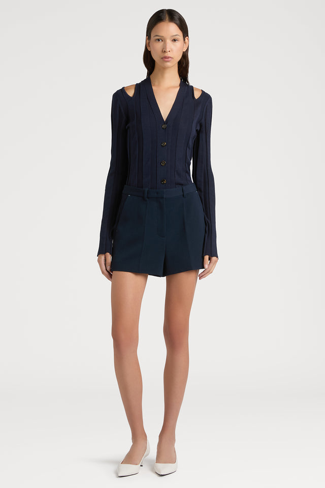Ports 1961 SHOWCASING ARTISTIC FLAIR DECONSTRUCTION KNITWEAR 899-NAVY