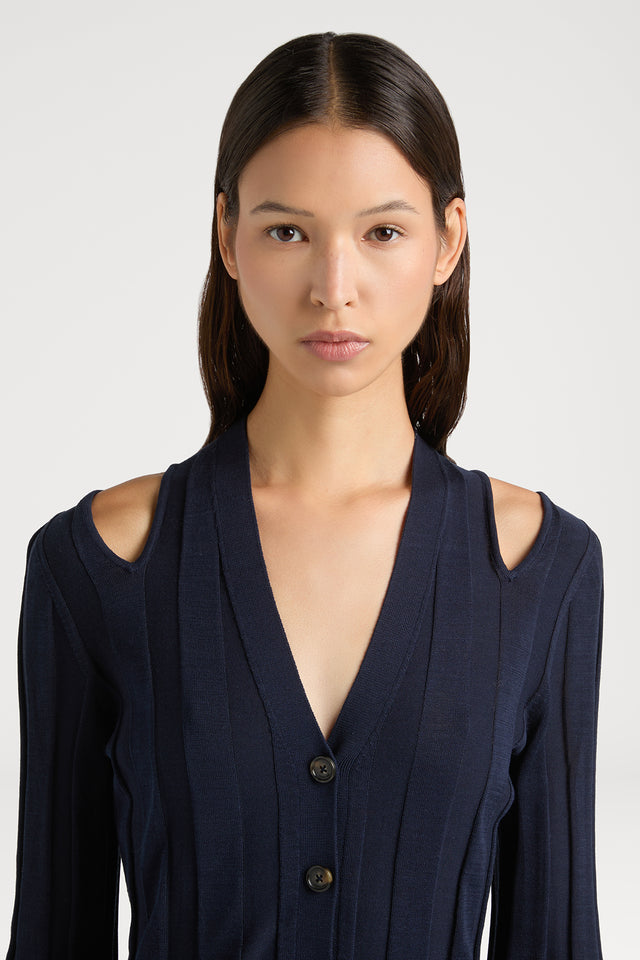 Ports 1961 SHOWCASING ARTISTIC FLAIR DECONSTRUCTION KNITWEAR 899-NAVY