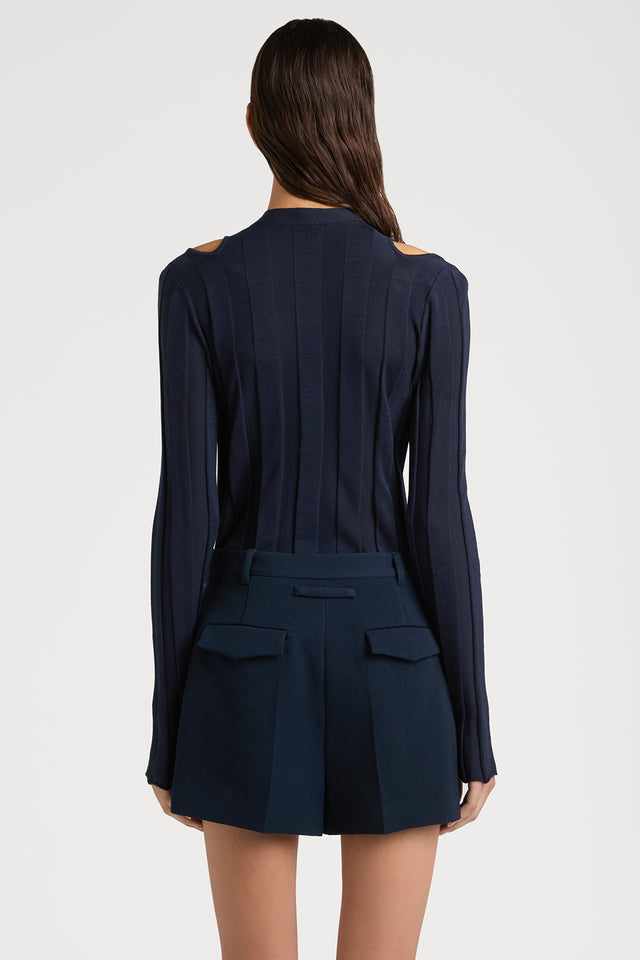 Ports 1961 SHOWCASING ARTISTIC FLAIR DECONSTRUCTION KNITWEAR 899-NAVY