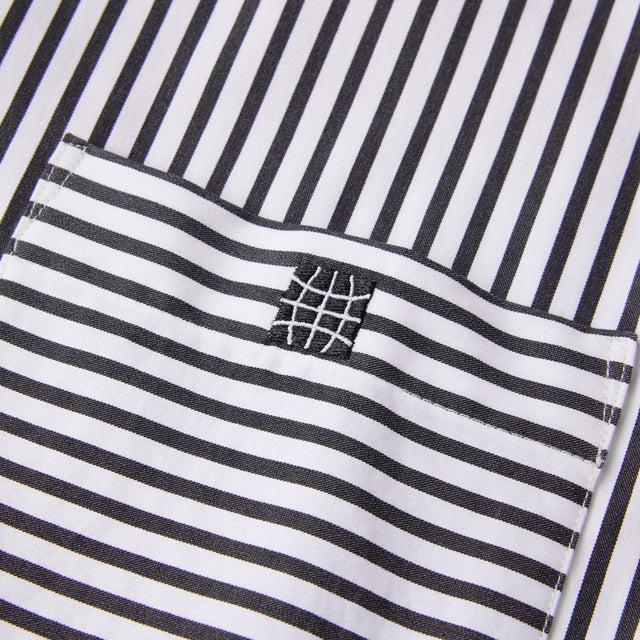 Ports 1961 STRIPED SOPHISTICATION SHIRT BLACK WHITE MIX