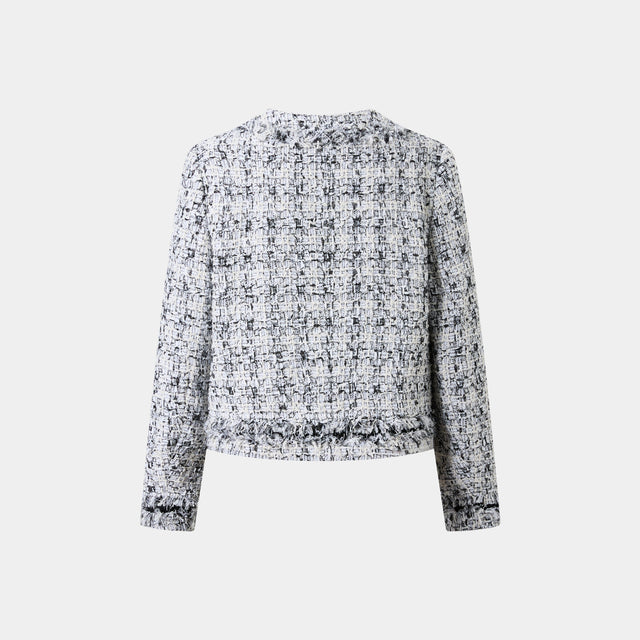 Ports 1961 STYLISH CREAM AND BLACK TWEED JACKET A LUXURIOUS WARDROBE ESSENTIAL CREAM BLK MIX