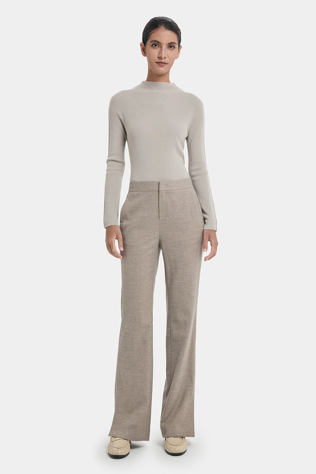 Ports 1961 WOOL CASHMERE CLASSIC TROUSERS WITH SLITS GRANITE MIX