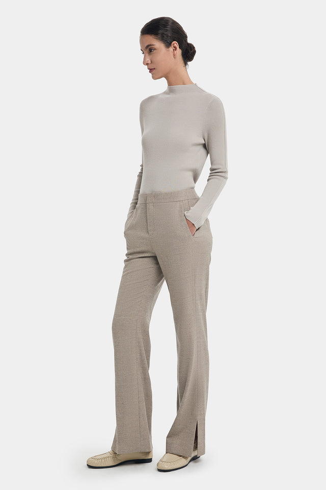 Ports 1961 WOOL CASHMERE CLASSIC TROUSERS WITH SLITS GRANITE MIX
