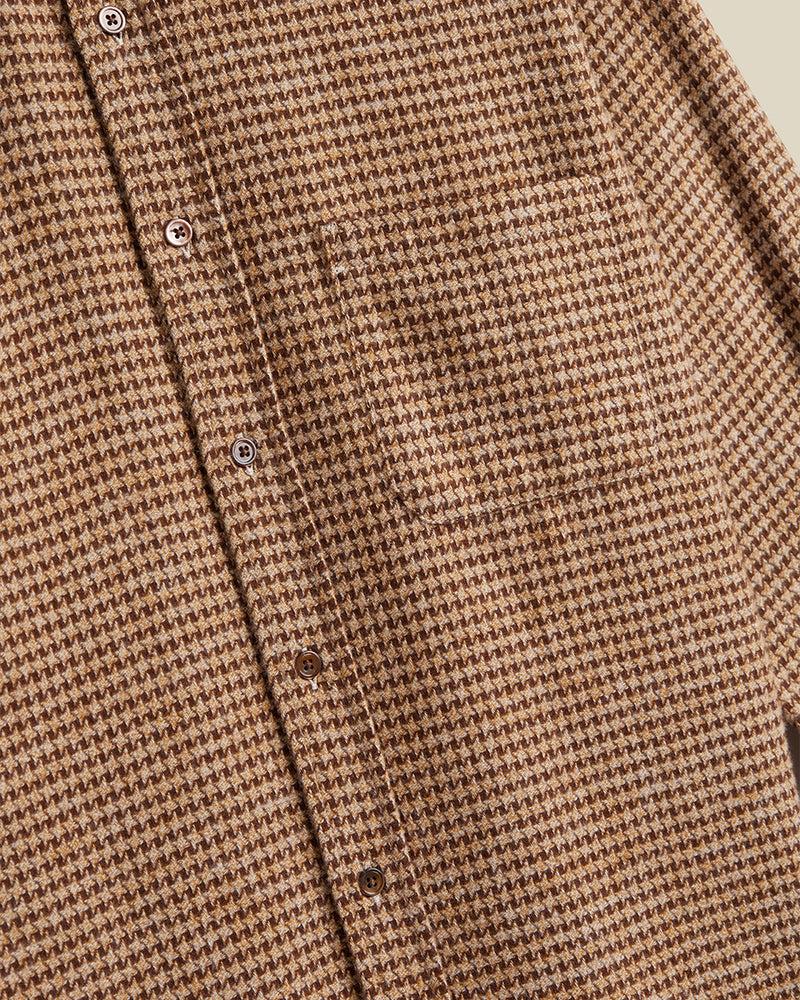 Portuguese Flannel Abstract Pied Poule - Brown