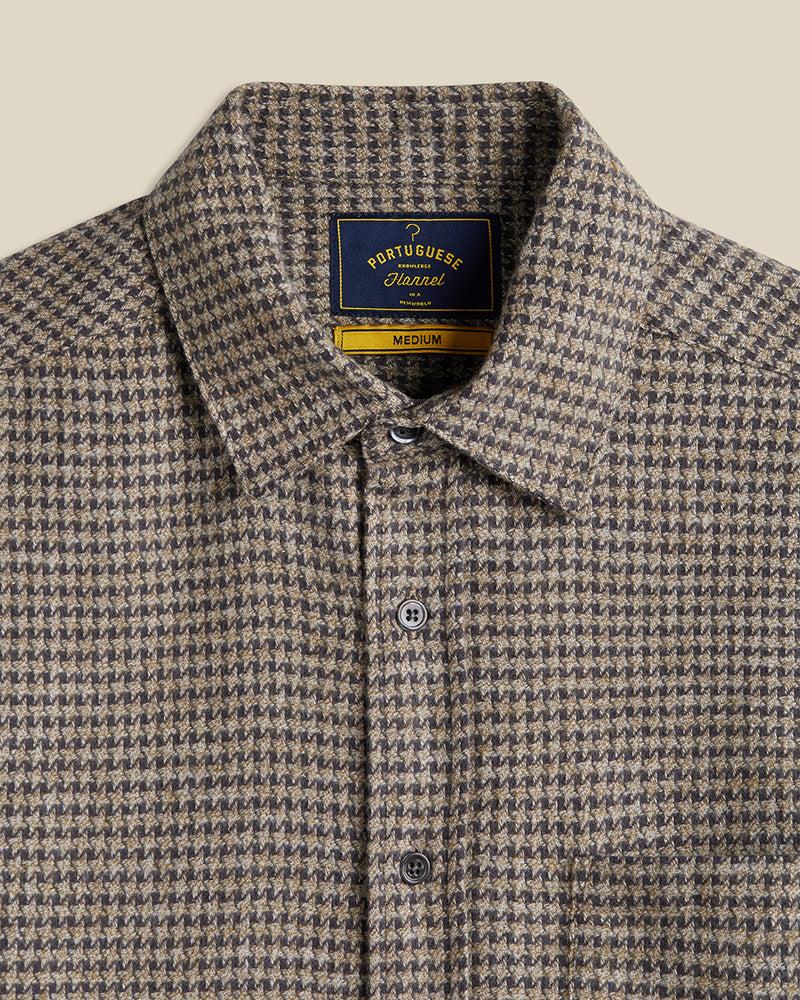 Portuguese Flannel Abstract Pied Poule - Charcoal