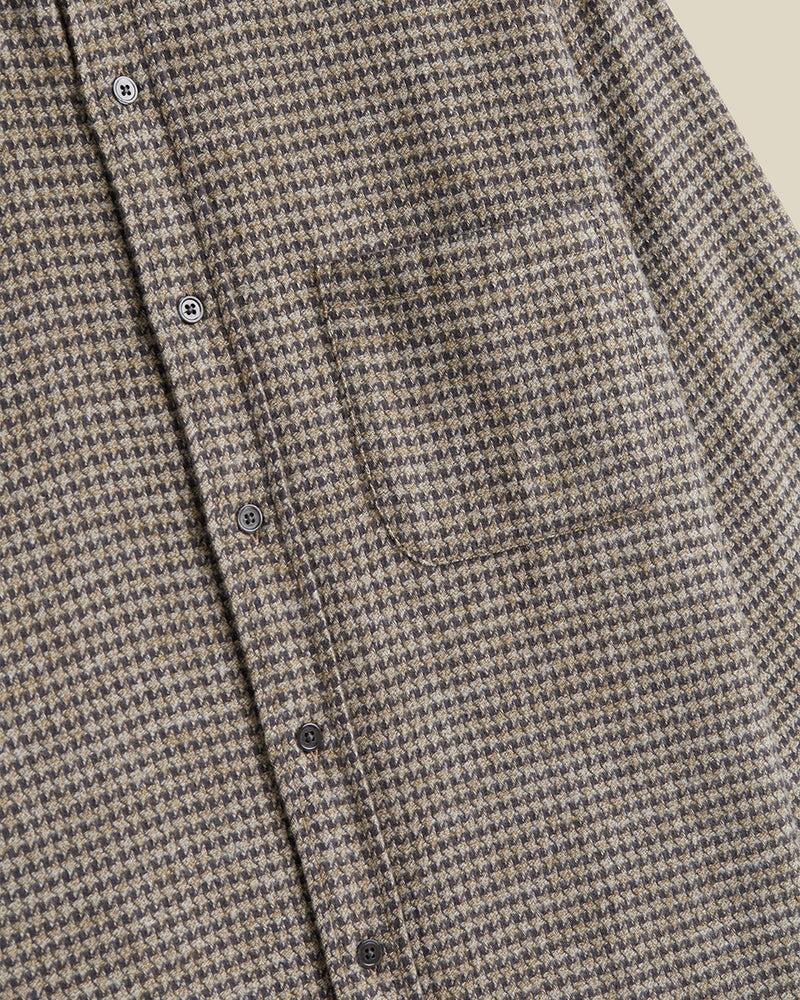 Portuguese Flannel Abstract Pied Poule - Charcoal