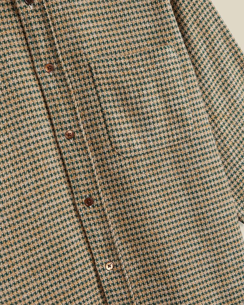 Portuguese Flannel Abstract Pied Poule - Green