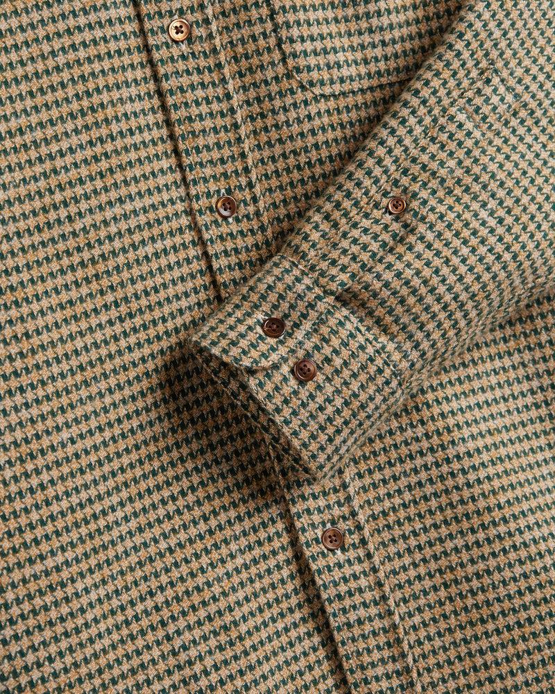 Portuguese Flannel Abstract Pied Poule - Green