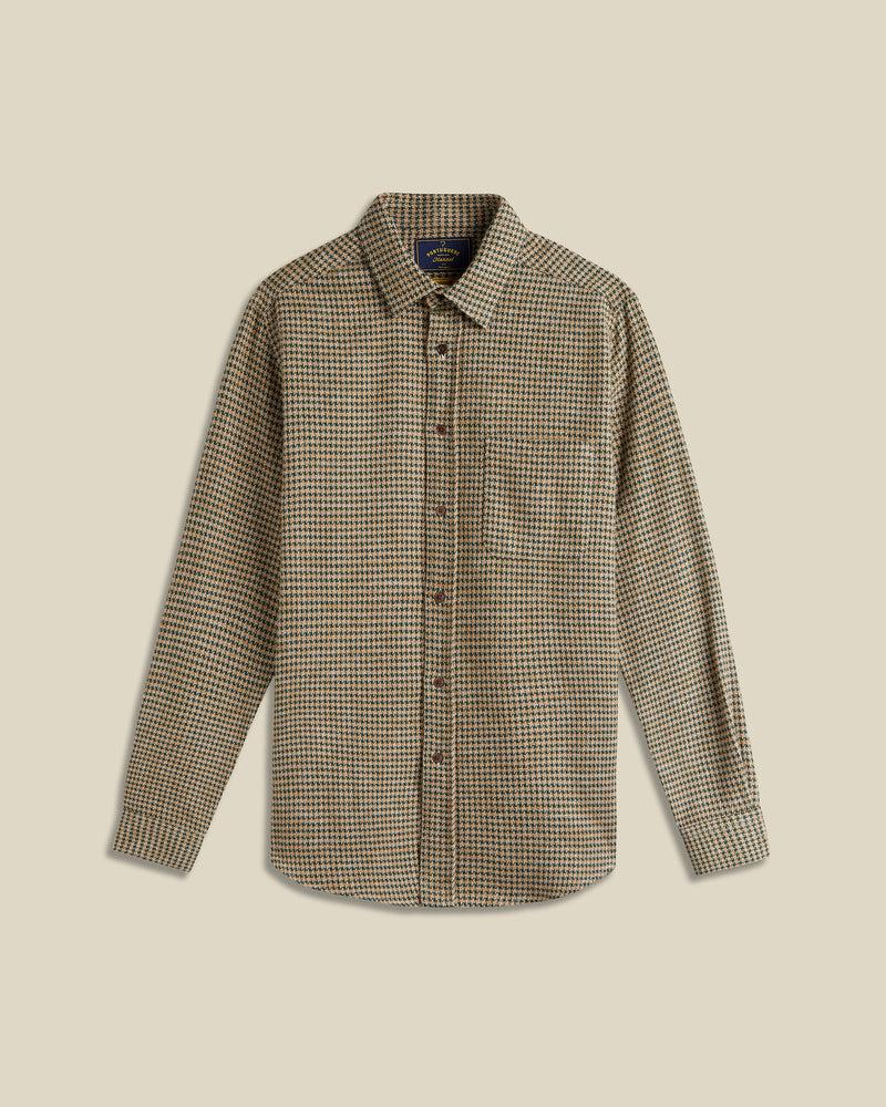 portuguese flannel Abstract Pied Poule - Green