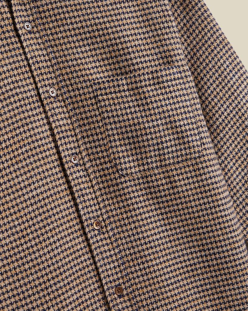 Portuguese Flannel Abstract Pied Poule - Navy