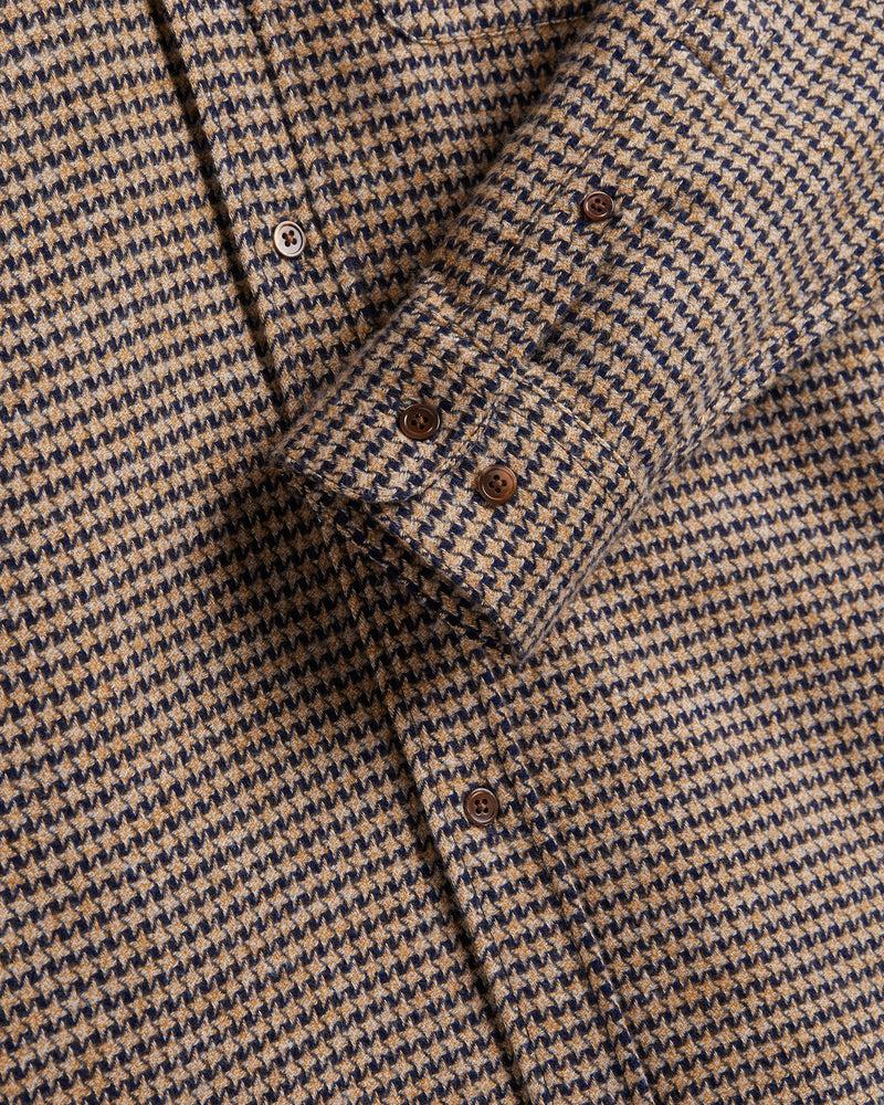 Portuguese Flannel Abstract Pied Poule - Navy