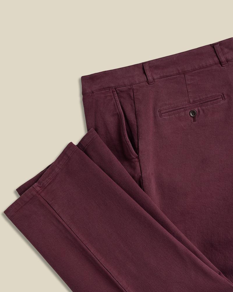 Portuguese Flannel AW Labura Trousers - Bordeaux