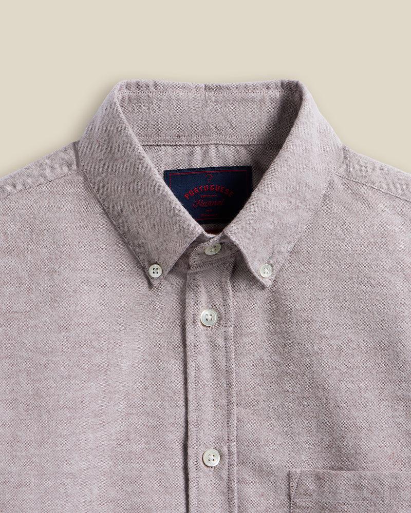 Portuguese Flannel Brushed Oxford - Bordeaux
