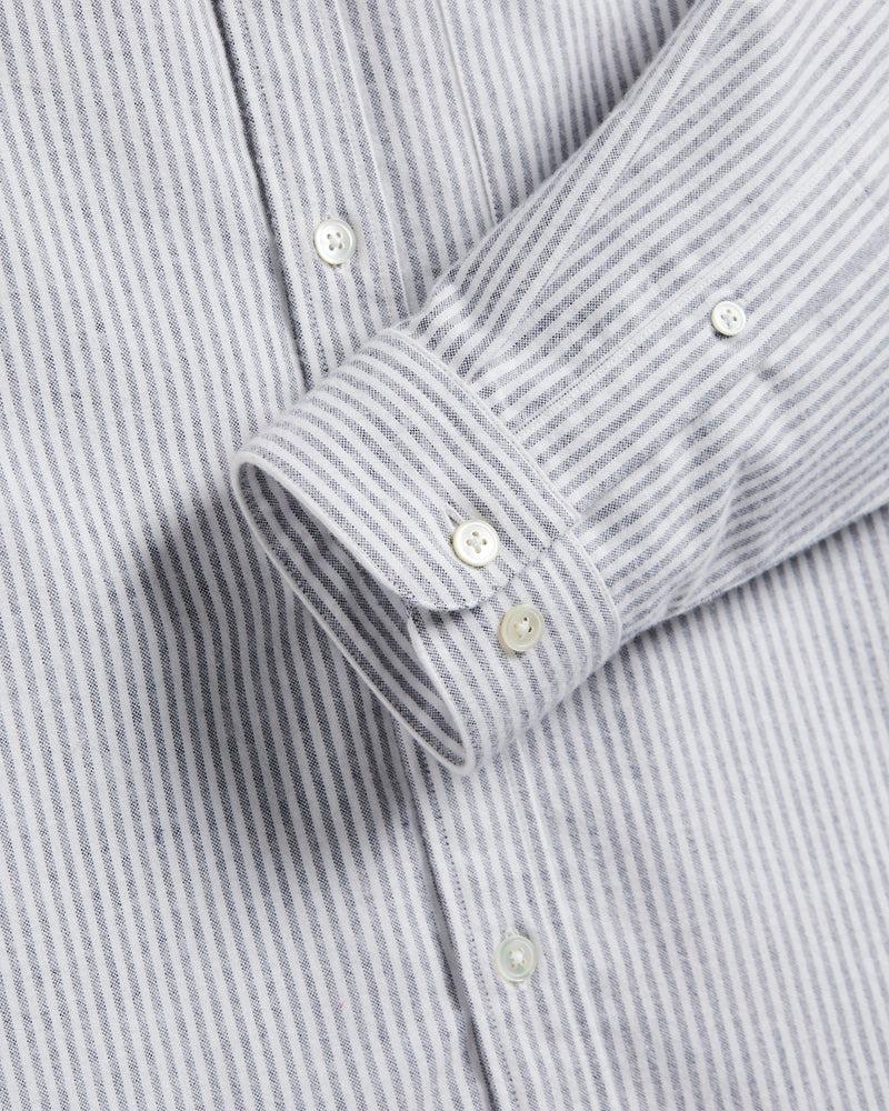 Portuguese Flannel Brushed Oxford Stripe - Blue