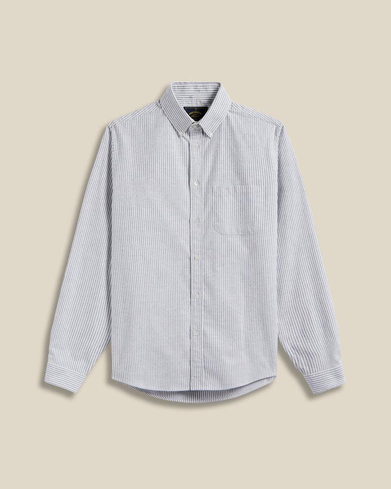 portuguese flannel Brushed Oxford Stripe - Blue