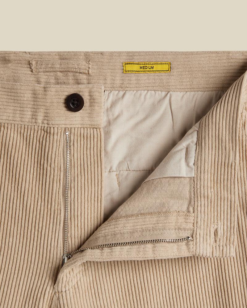Portuguese Flannel Corduroy Trousers - Beige