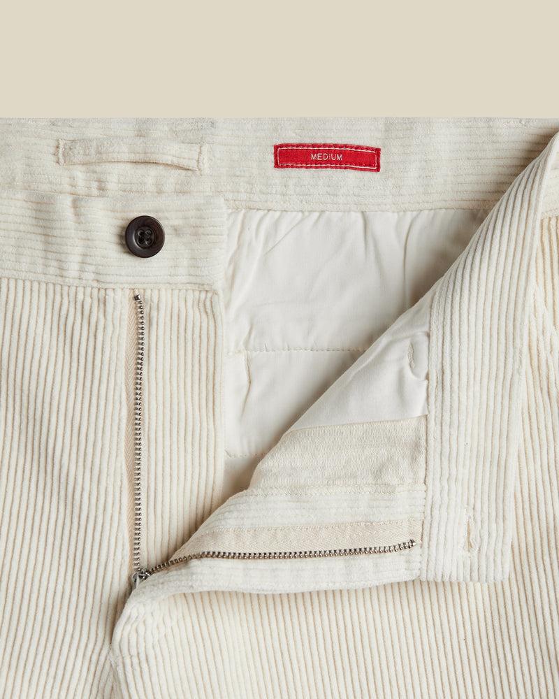 Portuguese Flannel Corduroy Trousers - Ecru
