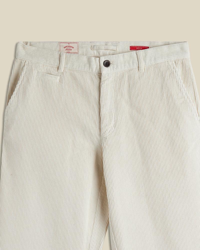 Portuguese Flannel Corduroy Trousers - Ecru