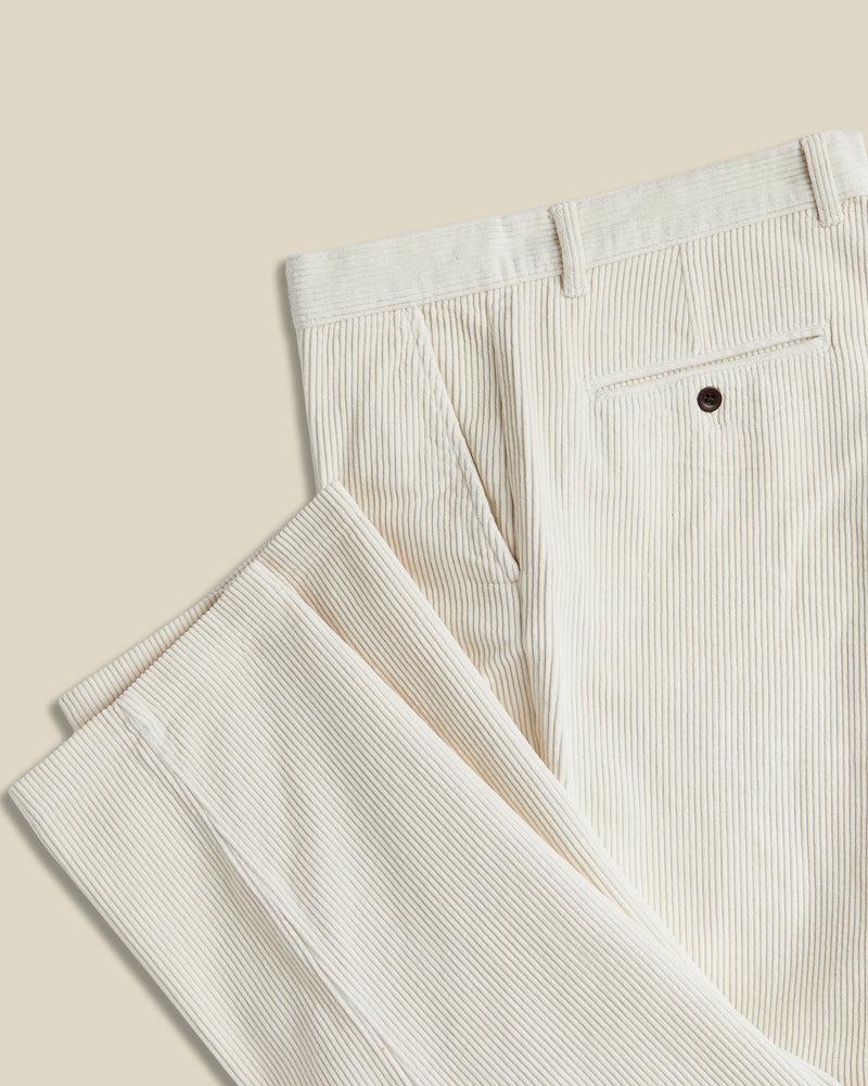 Portuguese Flannel Corduroy Trousers - Ecru