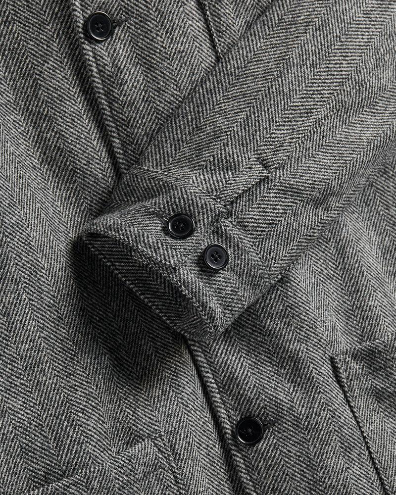 Portuguese Flannel Labura Herringbone Wool - Grey