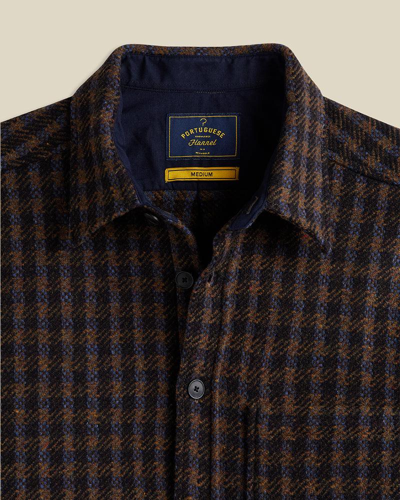 Portuguese Flannel Merino Tweed - Navy