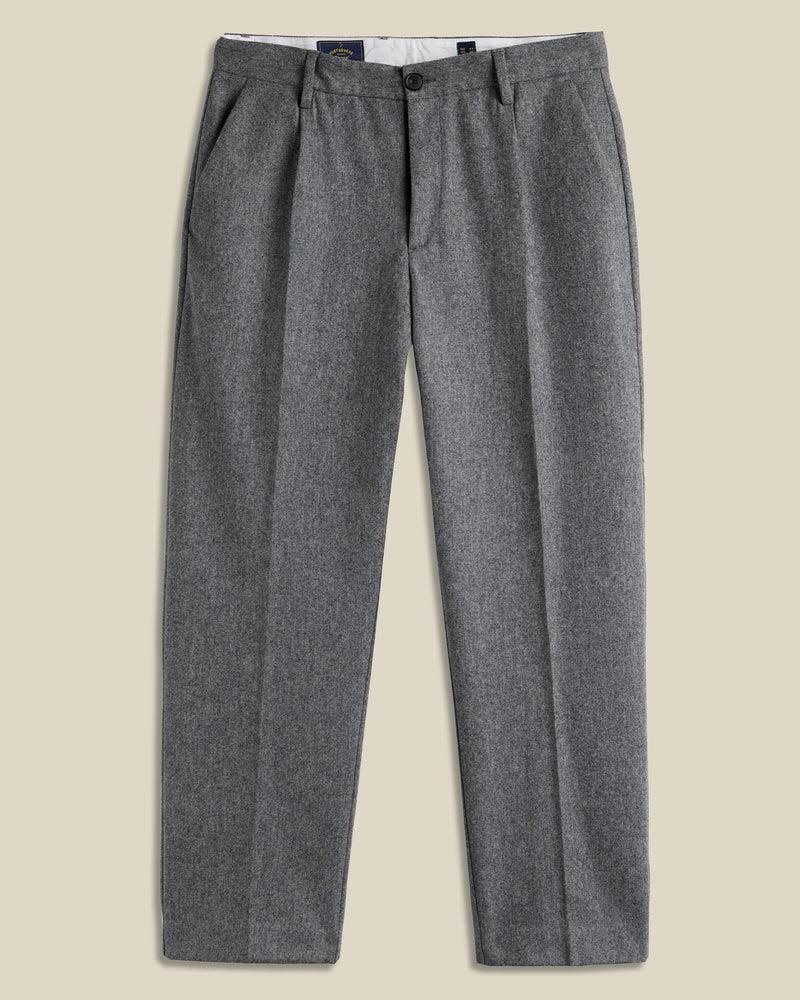 portuguese flannel Single Pleat Trousers - Grey